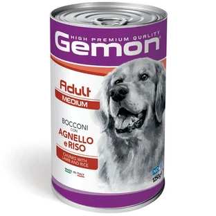 Gemon Dog Medium Adult Chunks with Chicken&Turkey - Влажный корм с курицей и индейкой для взрослых собак средних пород (кусочки в желе), 1,25 кг