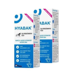 Набор увлажняющих капель Hyabak для раздраженных глаз, 2 x 10 мл