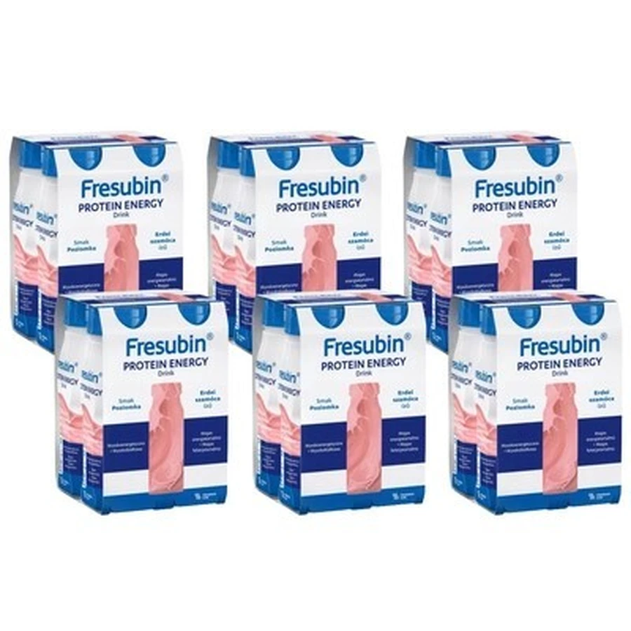 Набір протеїнових енергетичних напоїв Fresubin Fresubin Protein Energy Drink, полуничний смак, 24x200мл: ціни та характеристики