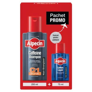 Шампунь с кофеином C1 250 мл + Энергетический лосьон для волос Coffein Liquid 75 мл, Alpecin