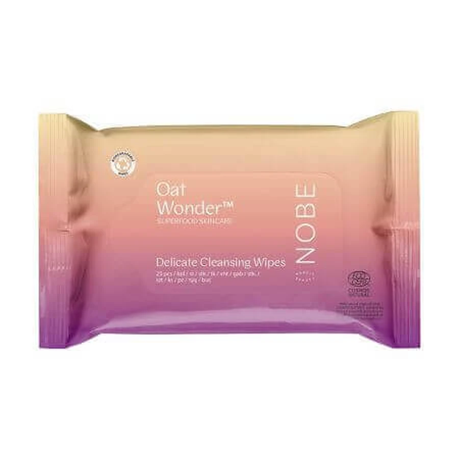 Ніжні органічні вівсяні серветки Oat Wonder для очищення шкіри, 25 шт, Nobe: ціни та характеристики