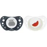 Пустышка Chicco Physioforma силиконовая серо-бурая для 16-36 месяцев 2шт