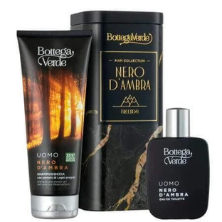 Набір шампуню та гелю для душу 2 в 1 200 мл + туалетна вода 50 мл Nero d'Ambra, Bottega Verde