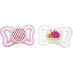Chicco 71035-41 Пустышка силиконовая Звездочки/Ежик - розовый-альбом для 16-36 месяцев 2шт: цены и характеристики