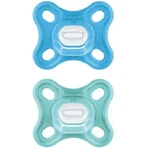 Mam Comfort Blue Силиконовые ортодонтические пустышки синие для 0-2 месяцев 2шт: цены и характеристики