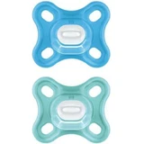 Mam Comfort Blue Силиконовые ортодонтические пустышки синие для 0-2 месяцев 2шт