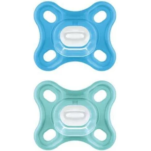 Mam Comfort Blue Силиконовые ортодонтические пустышки синие для 0-2 месяцев 2шт