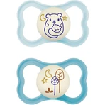 Mam Pacifiers Силиконовая пустышка Мишка/деревья - светло-голубая для 6-16 месяцев 2шт: цены и характеристики