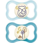 Mam Pacifiers Силиконовая пустышка Мишка/деревья - светло-голубая для 6-16 месяцев 2шт: цены и характеристики