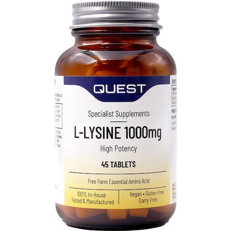Quest L-Lysine High Potency 1000mg 45 Tablets: цены и характеристики