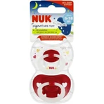 Пустышка Nuk Signature силиконовая ортодонтическая с красным/белым чехлом для 6-18 месяцев 2шт: цены и характеристики