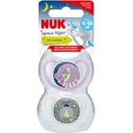 Nuk Space Night Пустышка силиконовая ортодонтическая с чехлом для 6-18 месяцев 2шт: цены и характеристики