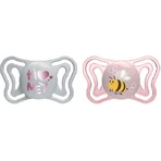 Chicco Chicco Легкая силиконовая пустышка Honey Bee - Grey-Rose для 2-6 месяцев 2шт 2шт: цены и характеристики
