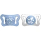 Chicco Physio Shape Micro Soothers Light Blue/White Пустышка силиконовая для 0-2 месяцев 2шт 2шт