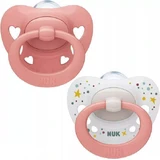 Nuk Family Love Signature Ортодонтические пустышки силиконовые бежевые для 0-6 месяцев 2шт
