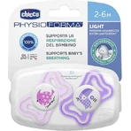Chicco 71031-11 Силіконова ортодонтична пустушка з мішечком Пташки - рожева/фіолетова для 2-6 місяців 2шт: ціни та характеристики