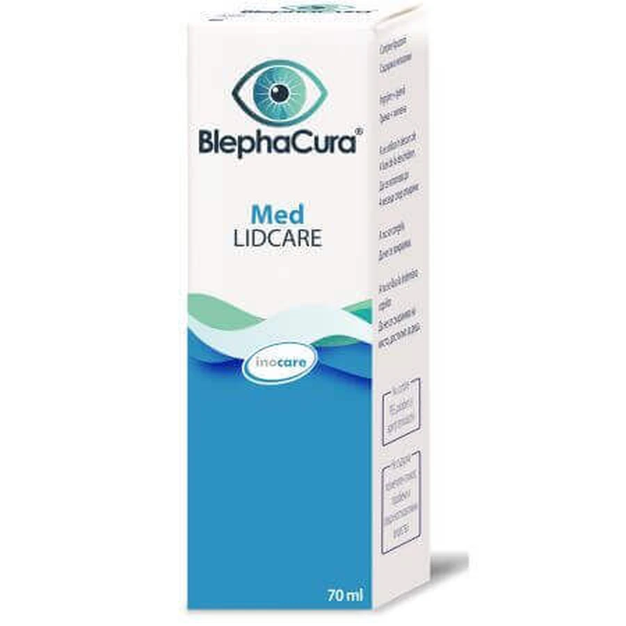 Офтальмологічний розчин для щоденної гігієни BlephaCura Lidcare, 70 мл, Inocare Pharm: ціни та характеристики