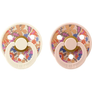 Нагрудники X Liberty June Blossom / Blush Blend резиновые пустышки для 0+ месяцев 2шт