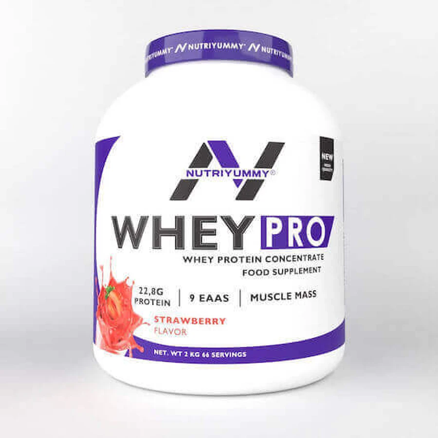 Nutriyummy Wheypro Сывороточный протеин со вкусом клубники 2 кг: цены и характеристики