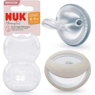 Nuk Mummy Feel Пустышка силиконовая с чехлом Nuk Mummy Feel 0-9 месяцев 2шт