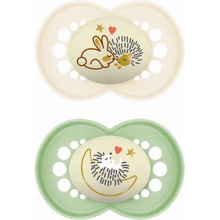 Пустышка Mum Original Silicone Soothers зеленая для 6-16 месяцев 2шт