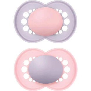 Пустышка Mam Original Non Personalised Silicone Pacifiers - фиолетовая для 16+ месяцев 2шт