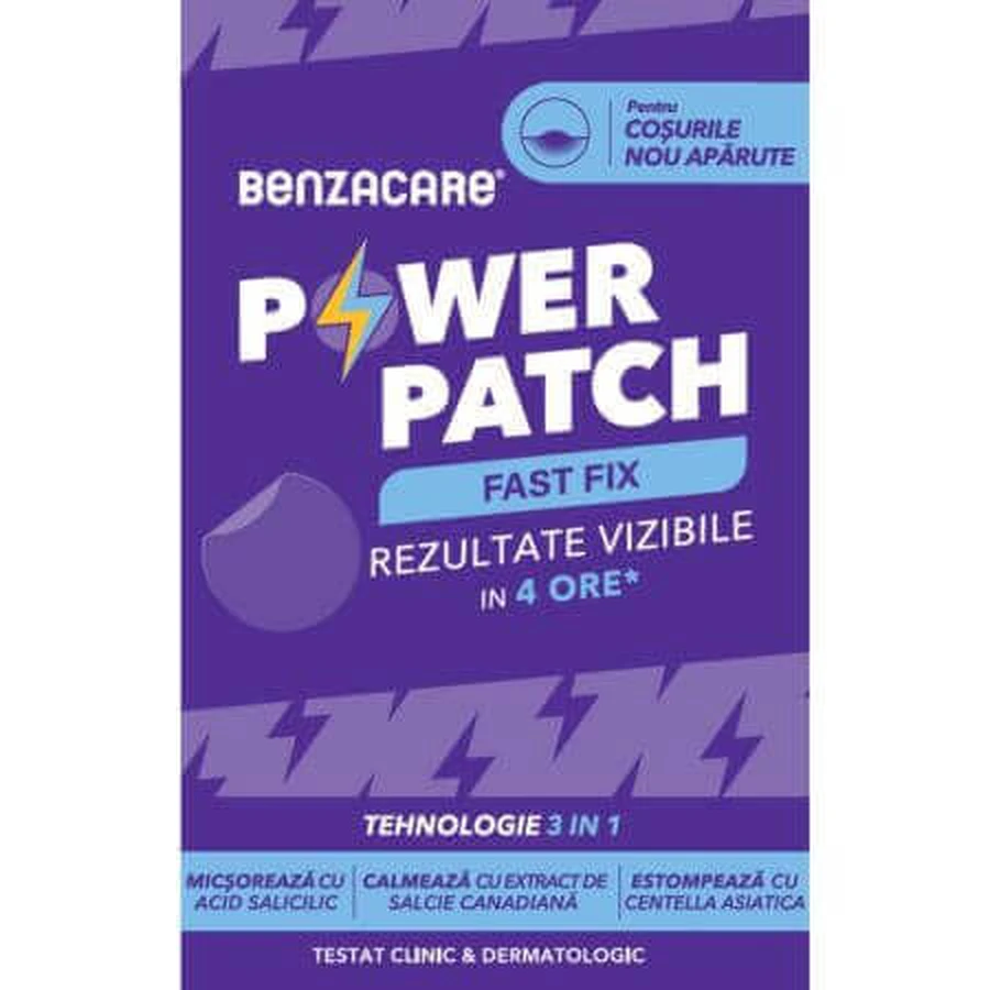 Пластыри против акне Power Patch Fast Fix, 36 штук, Benzacare: цены и характеристики