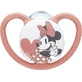 Nuk Space Mickey & Minnie Силиконовая ортодонтическая пустышка с мешочком Бежевая для 6-18 месяцев