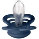Нагрудники Supreme Soothers Silicon Bibs Black / Steel Blue для 0-6 месяцев 2шт