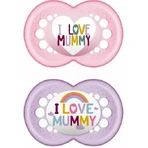 Mam Силіконова ортодонтична мумія I Love Mummy - рожева/рухлива для 6-16 місяців 2шт: ціни та характеристики