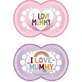 Mam Силіконова ортодонтична мумія I Love Mummy - рожева/рухлива для 6-16 місяців 2шт