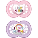 Mam Силіконова ортодонтична мумія I Love Mummy - рожева/рухлива для 6-16 місяців 2шт: ціни та характеристики