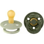 Нагрудники-пустышки резиновые Пустышка Holiday Leaf Soothers Sage Green/Hunter Green для 0+ месяцев 2шт 2шт: цены и характеристики