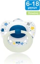 Nuk Signature Ортодонтична силіконова соска-пустушка Star Pacifier - біло-блакитна для 6-18 місяців