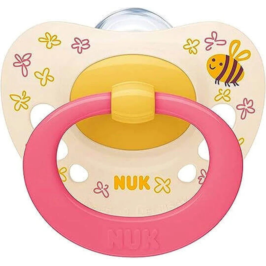 Силіконова ортодонтична пустушка Nuk Signature із зірковим чохлом - синя для 6-18 місяців: ціни та характеристики