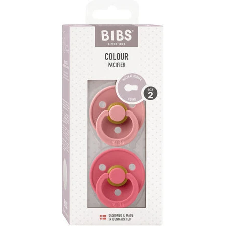 Пустышка Bibs 2 Colour Soother Rubber Pacifier Dusty Pink/Coral для 6+ месяцев: цены и характеристики