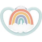 Силіконова ортодонтична пустушка Nuk Space з чохлом Rainbow - м'ятно-зелена від 0 до 6 місяців: ціни та характеристики