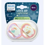 Силіконова соска-пустушка Philips Ultra Air фіолетова для дітей від 18 місяців 2 шт.