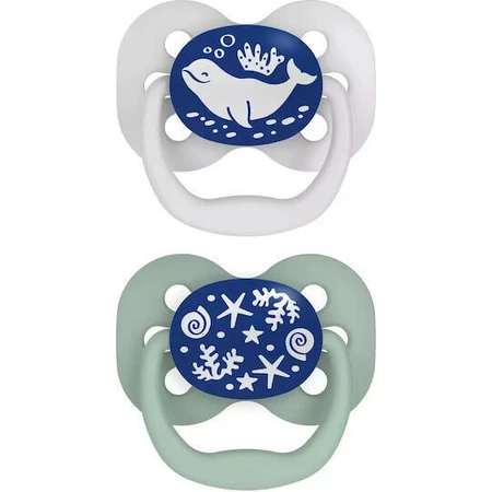 Пустышка Dr. Brown's Soothers Silicone Soothers Ocean Cover - Mint White для 0-6 месяцев 2шт: цены и характеристики