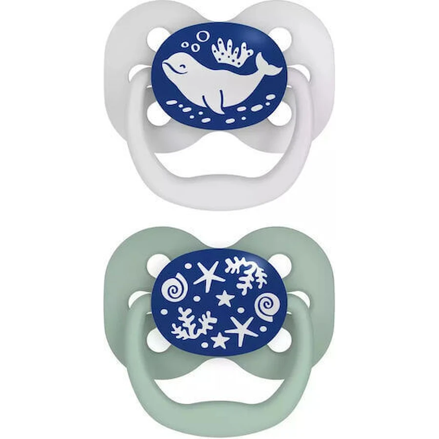 Пустышка Dr. Brown's Soothers Silicone Soothers Ocean Cover - Mint White для 0-6 месяцев 2шт: цены и характеристики