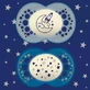 Mam 260S Силиконовые ортодонтические пустышки Star-Moon Star-Socks - Light Blue-Blue для 16+ месяцев 2шт 2шт