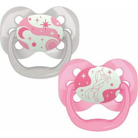 Пустышка Dr. Brown's Silicone Soothers Star-Unicorn с чехлом - розовая для 0-6 месяцев 2шт: цены и характеристики
