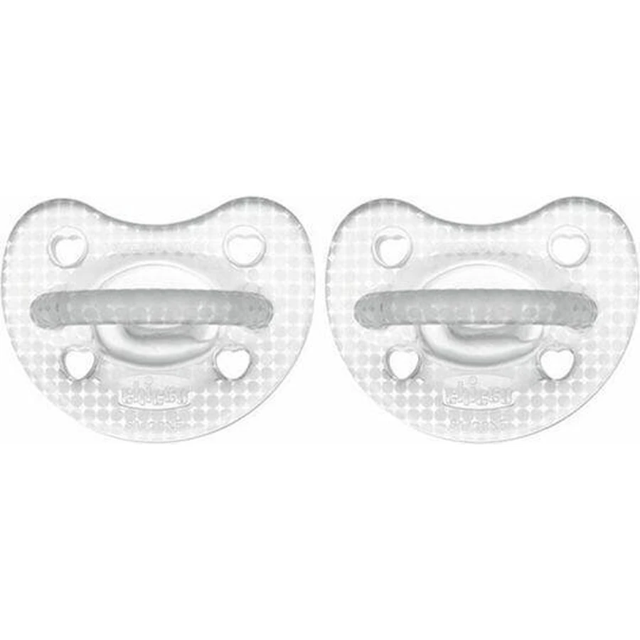 Ортодонтичні пустушки Chicco Silicon Crystal для 6-16 місяців 2шт: ціни та характеристики