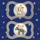 Mum Better Together Ортодонтична силіконова пустушка Тигр/Зебра - бежева/сіра для 16+ місяців 2шт