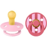 Соски-пустушки гумові Studio Baby Pink Coral Mix для 6-18 місяців 2шт