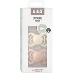 Пустушки Supreme Bibs Силіконові пустушки слонова кістка / блідо-рожеві для 6+ місяців 2шт: ціни та характеристики