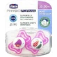 Пустышка Chicco Physioforma Light силиконовая с чехлом - розовая для 16-36 месяцев