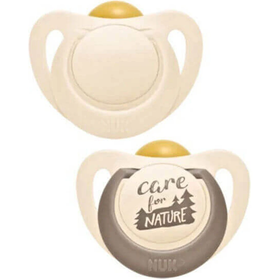 Пустышка Nuk Nature силиконовая - бежевая для 0-6 месяцев 2шт: цены и характеристики
