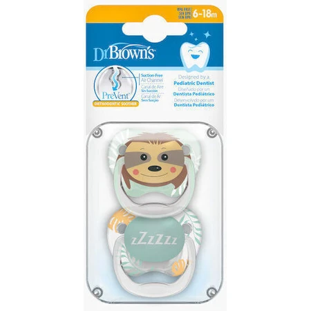 Силіконові ортодонтичні пустушки Dr. Brown's Тварини 6-12 місяців 2шт: ціни та характеристики
