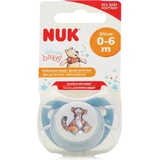 Nuk Trendline Силиконовая ортодонтическая пустышка с чехлом Тигренок - голубая для 0-6 месяцев